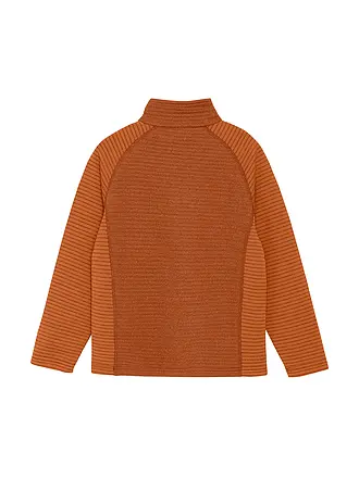 COLOR KIDS | Camiseta interior con cremallera para niños, forro polar, jersey a rayas | orange